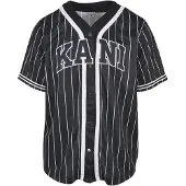 Karl kani Varsity Striped Baseball Kort Ermet V-hals T-skjorte