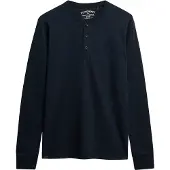 Superdry for man. M6010907A Polo Classic Essential grandad navy (XXL), Casual, Cotton, Long sleeve