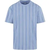 Urban Classics Printed Pinstripe T-skjorte blå