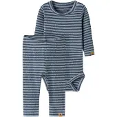 Name it Sett - Body I/e/Leggings - Rib - Viskose - NbMKardio - S - - 74 - Langermet Body