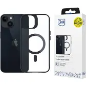 3mk Protection 3mk Satin Armor MagCase med MagSafe til iPhone 13 / 14 – Gjennomsiktig med svart ramme