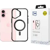 3mk Protection 3mk Satin Armor MagCase med MagSafe til iPhone 16 – gjennomsiktig med svart ramme