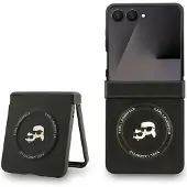 Karl Lagerfeld Karl&Choupette Pins MagSafe-etui til Samsung Galaxy Z Flip 7 - Svart