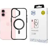 3mk Protection 3mk Satin Armor MagCase med MagSafe til iPhone 16 Plus – gjennomsiktig med svart ramme