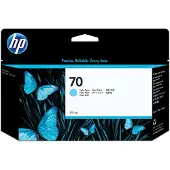 HP 70 - 130 ml - lys cyan - original - DesignJet - blekkpatron - for DesignJet HD Pro MFP, T120, Z2100, Z3100, Z3100ps, Z3200, Z3200ps, Z5200, Z5400