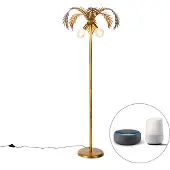 QAZQA Smart gulvlampe gull 156 cm inkl. 2 Wifi G95 - Botanica