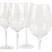 MIKASA Sett Med 4 Hvite Vinglass