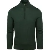Suitable Suitabe Merino Haf Zip Genser Grønn Mørkegrønn Størrese