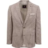Suitable Blazer Rutete Beige Brun Størrelse