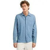Pepe Jeans for man. PM3091279 Blue Kent Stripe shirt (XXL), Casual, Denim, Long sleeve