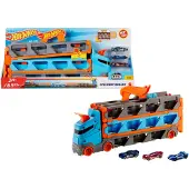 Hot Wheels City Speedway Hauler lastebil- og bilbanesett, 2-i-1, 4 år