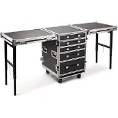 Trojan Pro 5-Drawer Dual Table Heavy-Duty Wheeled Flight Case - Nearly New