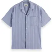 Scotch & Soda Tonal Striped Kortarmet Skjorte