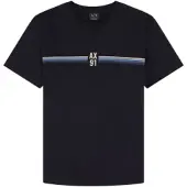 Armani Exchange for man. XM002522AF10334UB101 Basic navy blue T-shirt (S), Casual, Cotton, Short sleeve