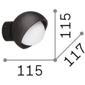 Ideal Lux vegglampe Bloom, messingfarget, Ø 12 cm metall