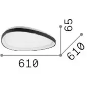 Ideal Lux LED-taklampe Gemini 61 messing 3000 K DALI/PUSH