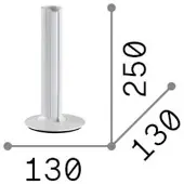 Ideal Lux LED-bordlampe Dorica, hvit, høyde 25 cm