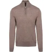 KING Essentials "Michael" Half-Zip Genser Merino Brun Størrelse