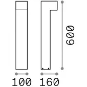Ideal Lux LED-veilampe Sirio, brun, høyde 60 cm, metall