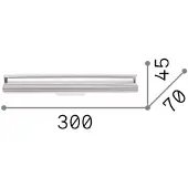 Ideal Lux LED-vegglampe Dorica, hvit, høyde 30 cm, metall
