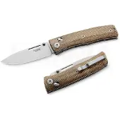 Lionsteel NiNi - Full Scale - Natural Canvas Micarta foldekniv