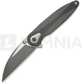 We Knife Zenthra, Gray Ti/Twill CF, Stonewashed