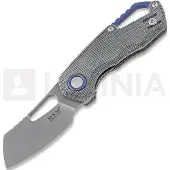 MKM Knives Isonzo M390 Cleaver foldekniv, black canvas micarta