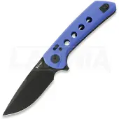 Reate PL-XF Blue G-10 foldekniv, Black PVD