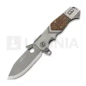 Andre de Villiers Trailboss Wave Tab foldekniv, Blasted & Handmade Rag Micarta