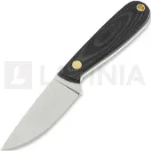 Brisa Necker 70 Full Flat Kydex nakkekniv, svart
