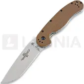 Ontario RAT-1 D2 foldekniv, brun