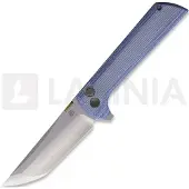 North Mountain Blade Chop 2 Button Lock Blue Micarta foldekniv