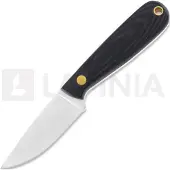 Brisa Necker 70 Full Flat nakkekniv, black micarta
