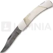 Bear & Son White Smooth Bone Lockback foldekniv