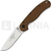 Ontario RAT-2 foldekniv, satin, brun
