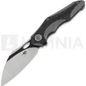 Bestech Nogard foldekniv, black-blue marble carbon fiber