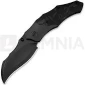 We Knife Orc Boss foldekniv, Black Ti/Shredded CF, Black Stonewash