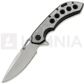 Olamic cutlery Wayfarer 247 CTS-XHP Drop Point foldekniv, Blasted Ti & Fedokume