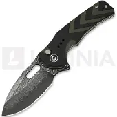 CIVIVI Vexron Damascus foldekniv, Milled Black & Green G-10