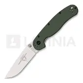 Ontario RAT-2 foldekniv, grønn/satin