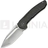 We Knife Micro Trogon, Tiger Stripe Titanium, Satin