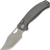 Kunwu Knives Django - Satin - Titanium foldekniv, Diamond Texture