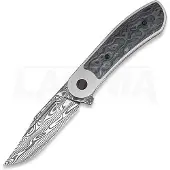 Bestech Vestige - Damasteel - Black Camo Fat Carbon foldekniv