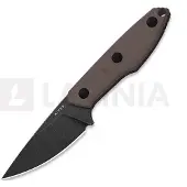 Kizer Cutlery Splinter AEB-L kniv, Brown G-10, Black Stonewash
