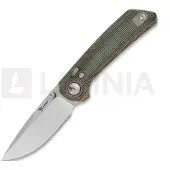 Reate PL-XT Nitro-V foldekniv, Red/Black Micarta, Satin