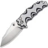 CIVIVI Natterjack foldekniv, Milled White & Black G10, Satin