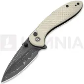 CIVIVI Faeger Damascus foldekniv, Milled Ivory G-10