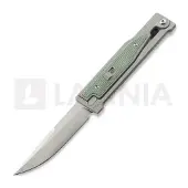 Reate OG EXO Elmax Drop Point kniv, OD Green Micarta