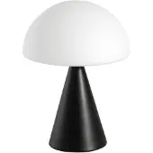 FABAS LUCE LED-bordlampe Blip, svart/hvit, glass, CCT, berøringsdimmer