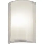 FABAS LUCE Maribel vegglampe, hvit/transparent, glass, akryl